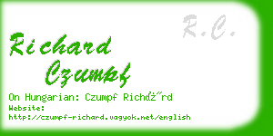 richard czumpf business card